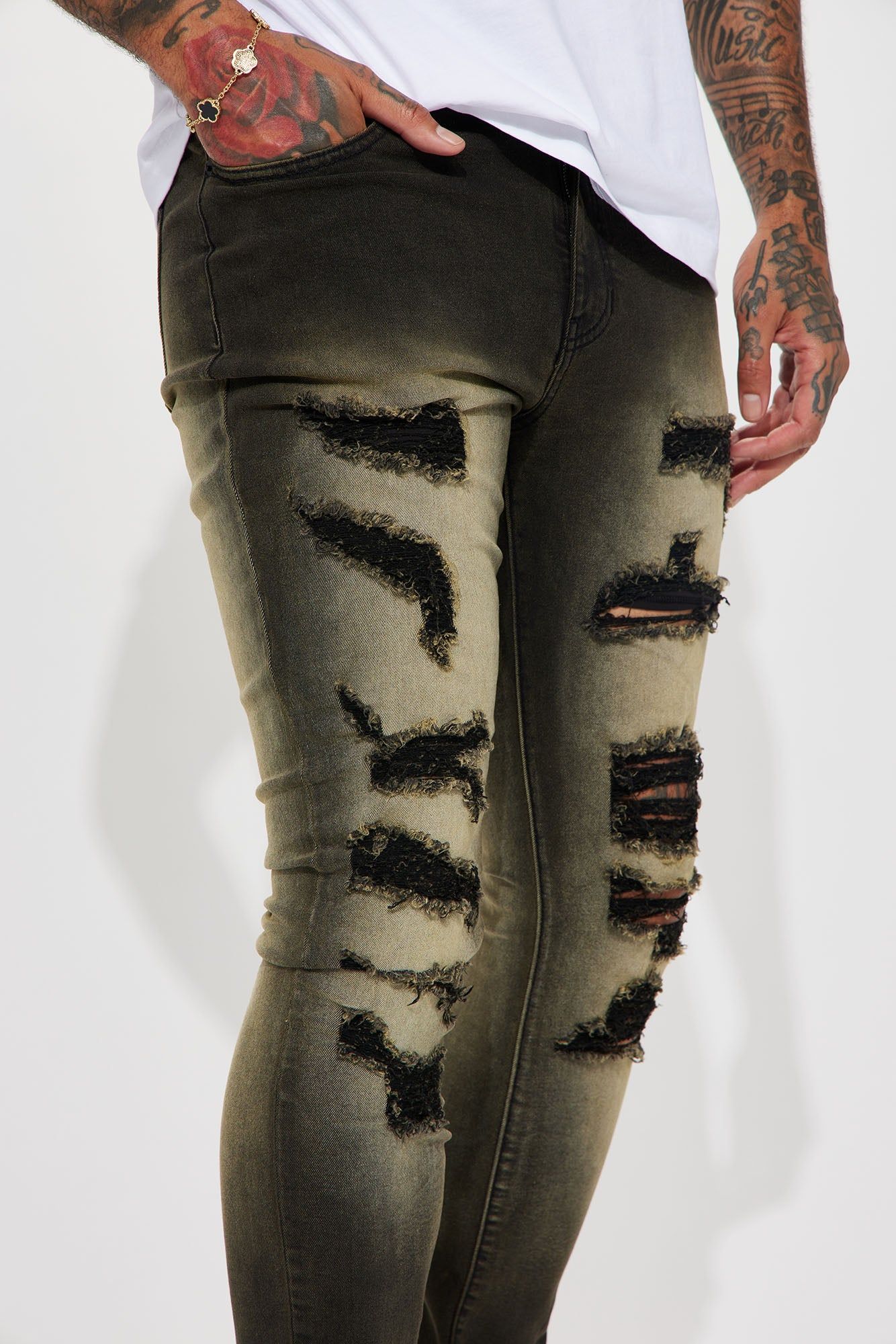Having Fun Stacked Skinny Jeans - Black Wash sold by Fashion Nova product image thumbnail 3