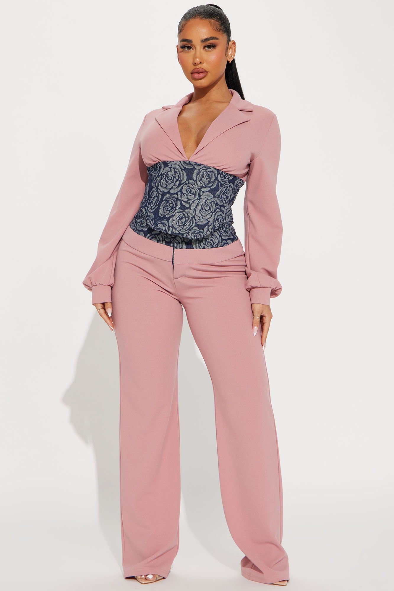 Fiona Blazer Pant Set - Mauve sold by Fashion Nova