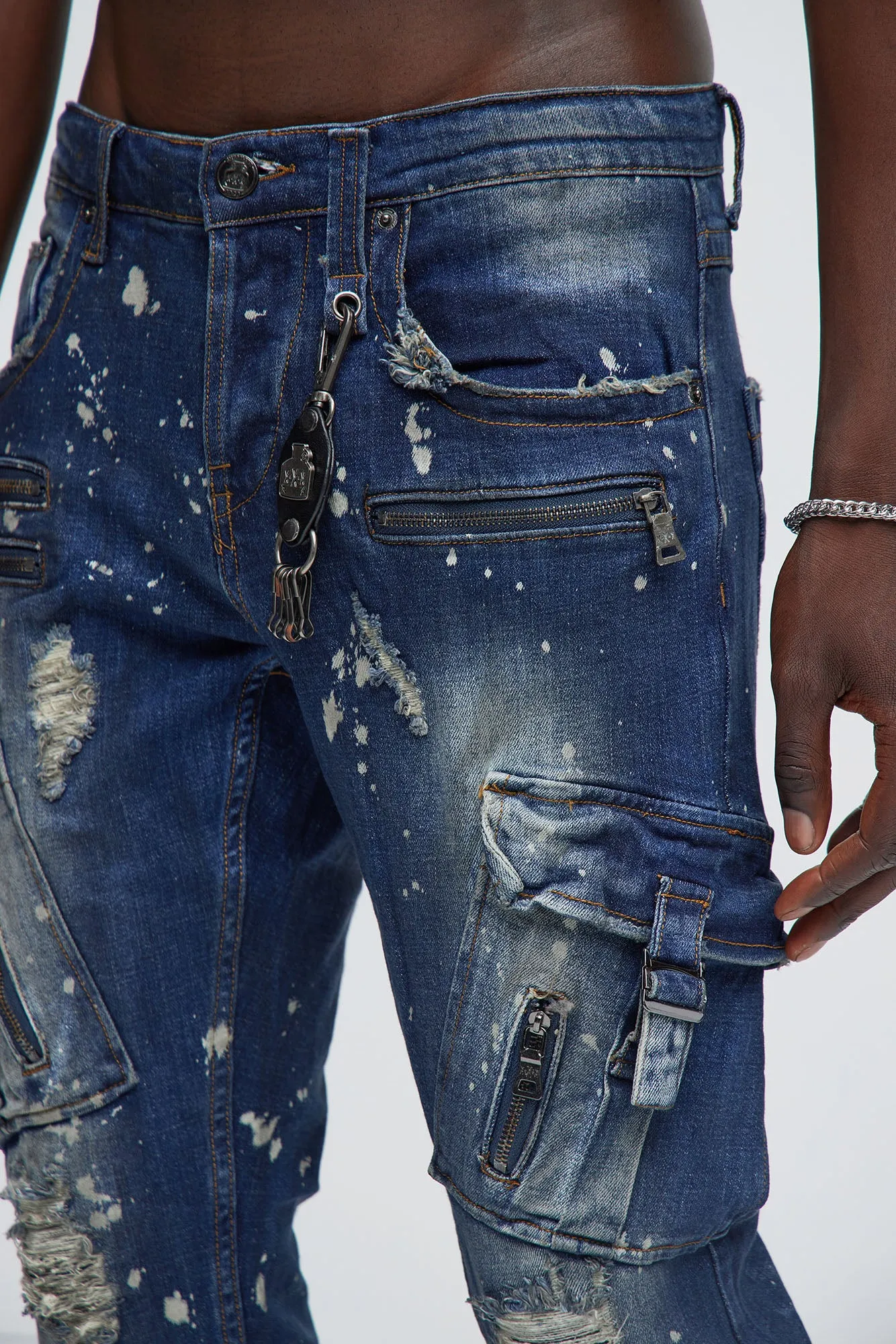 Destroyed Me Skinny Jeans - Indigo sold by Fashion Nova product image thumbnail 4