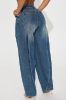 Wavy Baby Straight Leg Jeans - Medium Wash sold by Fashion Nova