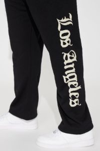 LA Script Straight Sweatpant - Black sold by Fashion Nova