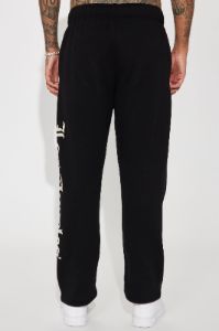 LA Script Straight Sweatpant - Black sold by Fashion Nova