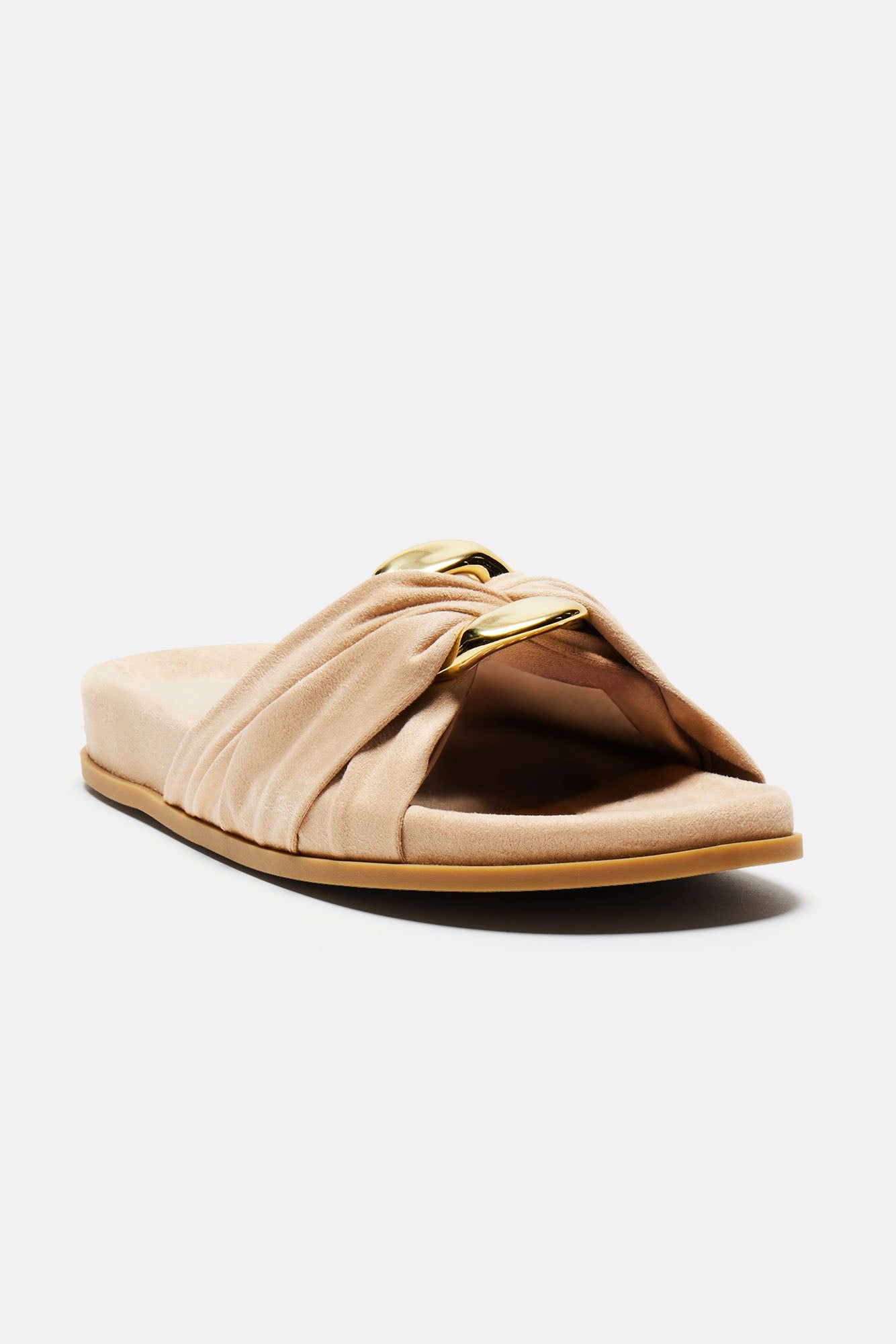 Forever My Favorite Flat Sandals - Beige sold by Fashion Nova