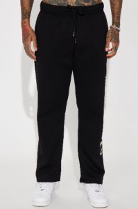 LA Script Straight Sweatpant - Black sold by Fashion Nova