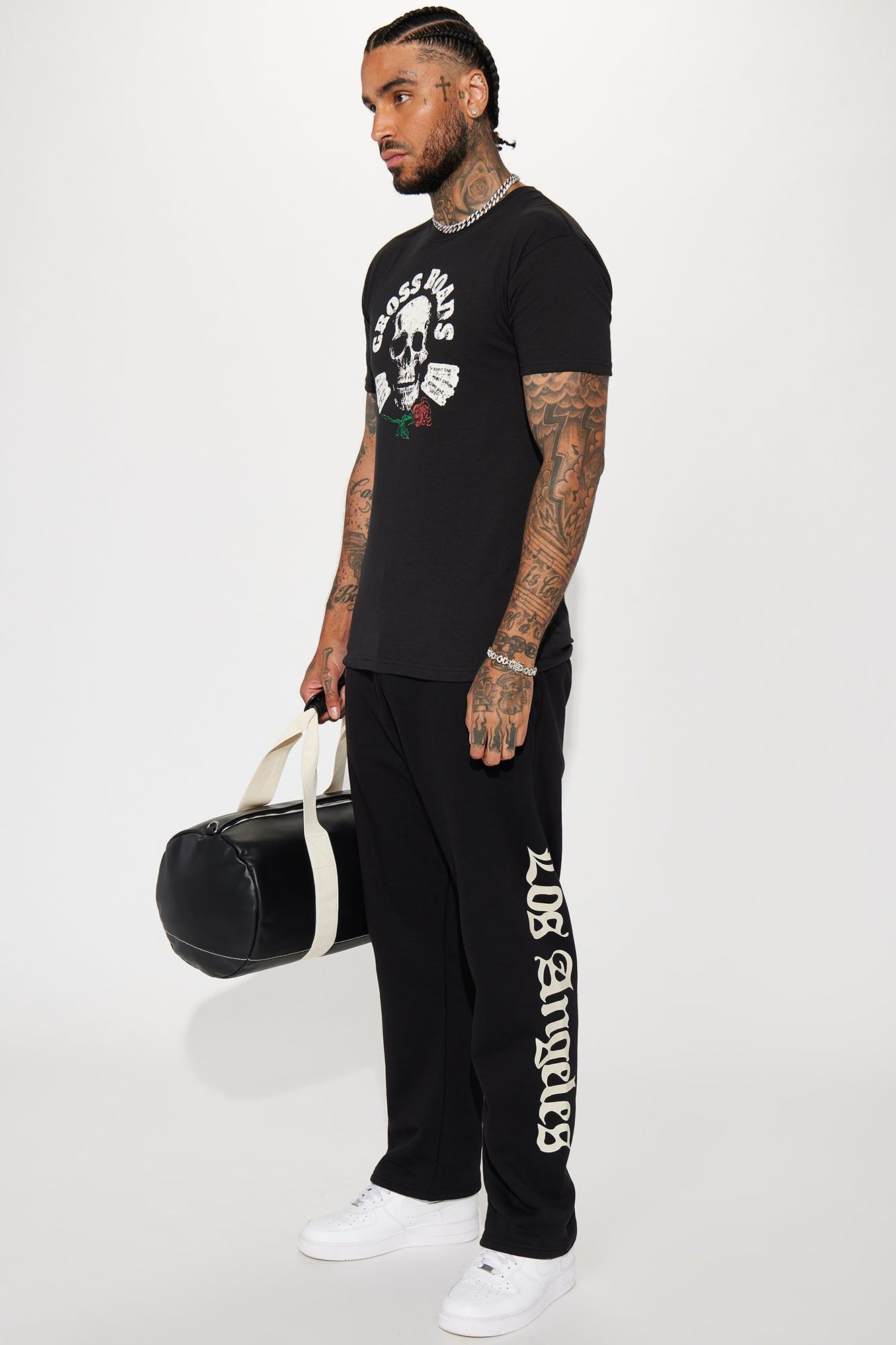 LA Script Straight Sweatpant - Black sold by Fashion Nova product image thumbnail 2