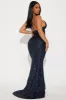 Bella Sequin Gown - Navy sold by Fashion Nova
