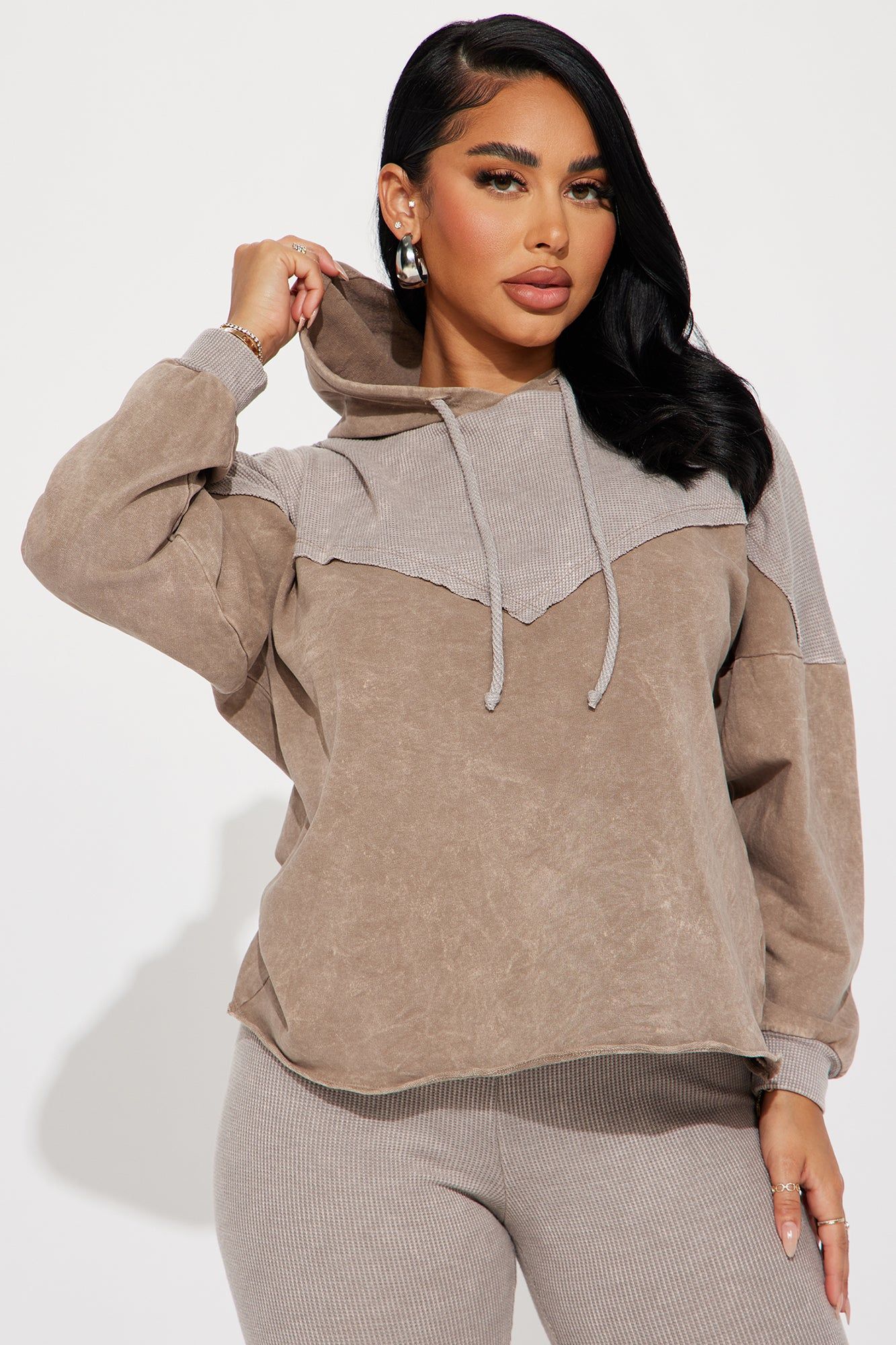 Yazmine Vintage Wash Legging Set - Taupe sold by Fashion Nova product image thumbnail 2