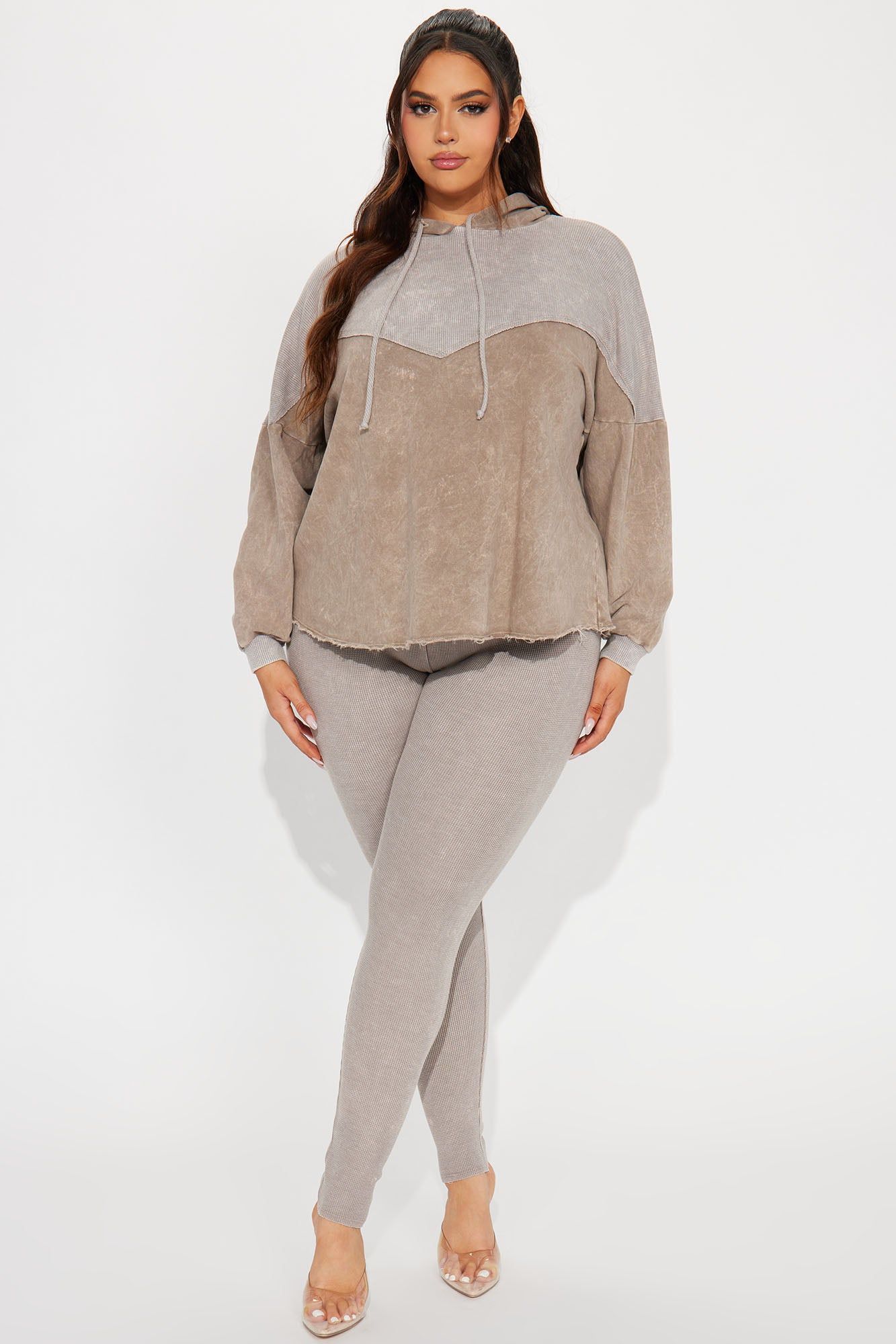 Yazmine Vintage Wash Legging Set - Taupe sold by Fashion Nova product image thumbnail 4