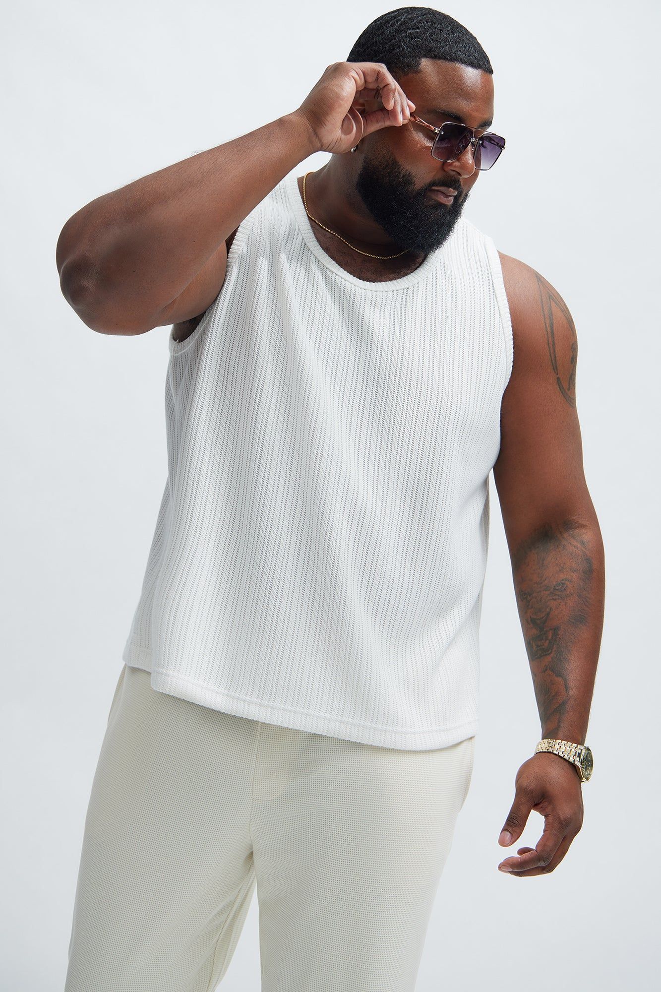 Santorini Textured Tank Top - White sold by Fashion Nova product image thumbnail 5