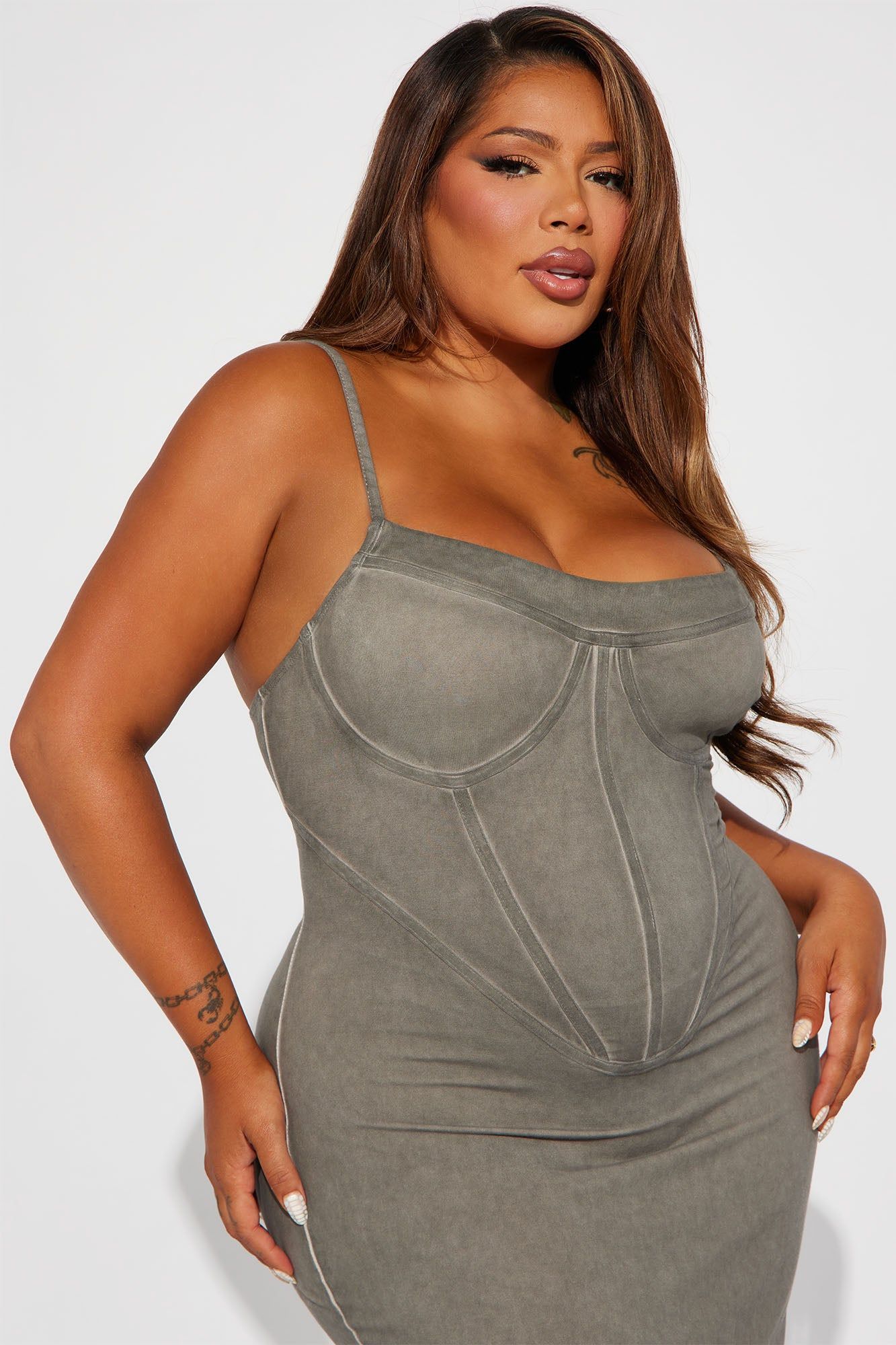 Lizette Midi Dress - Grey sold by Fashion Nova product image thumbnail 5