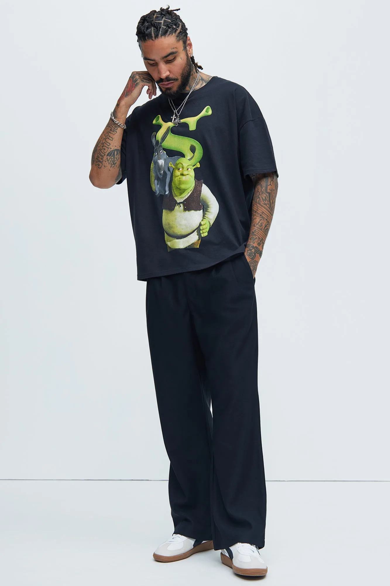 Shrek And Donkey Short Sleeve Tee - Black sold by Fashion Nova product image thumbnail 2
