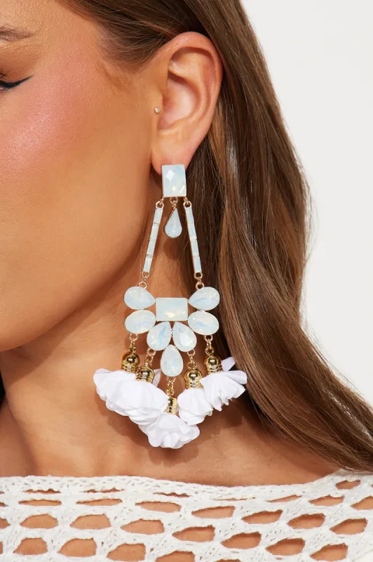 I'll Always Pick You Earrings - White sold by Fashion Nova