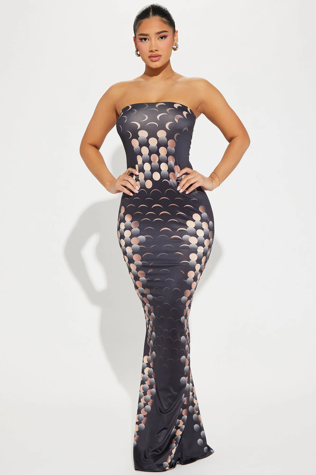 Connect Me Maxi Dress - Black/combo sold by Fashion Nova