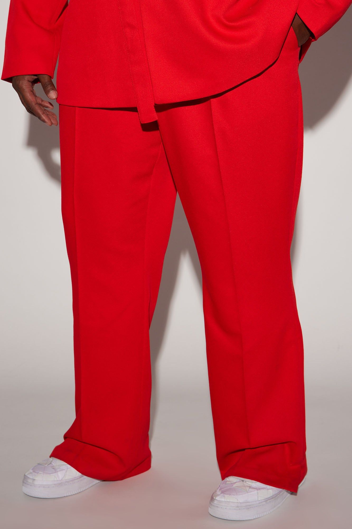 Thomas Luxury Texture Slit Flare Trousers - Red sold by Fashion Nova product image thumbnail 5