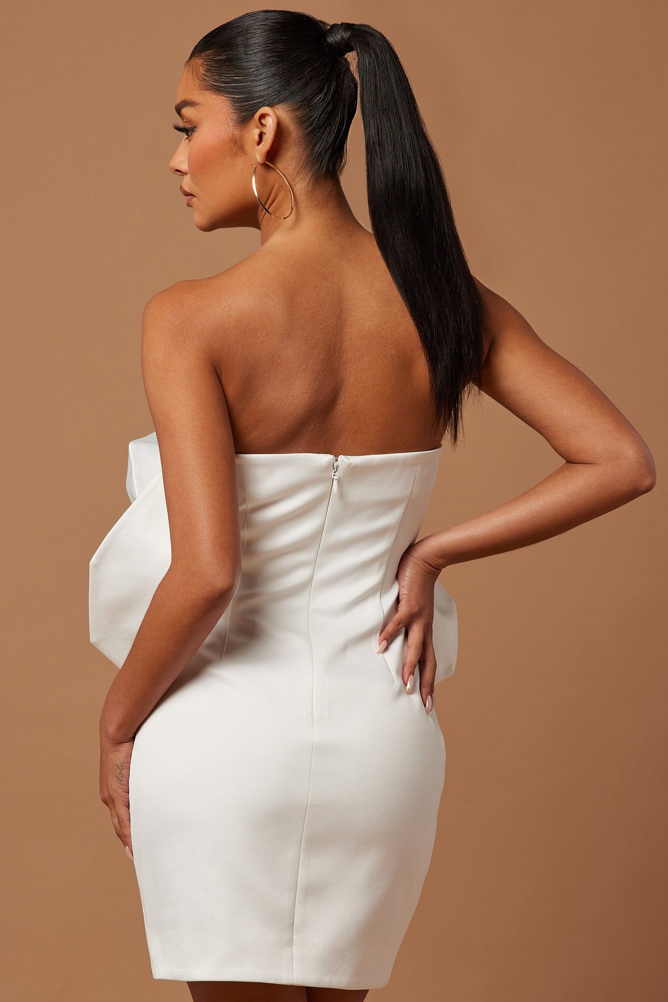 Deena Rose Satin Mini Dress - White sold by Fashion Nova product image thumbnail 4