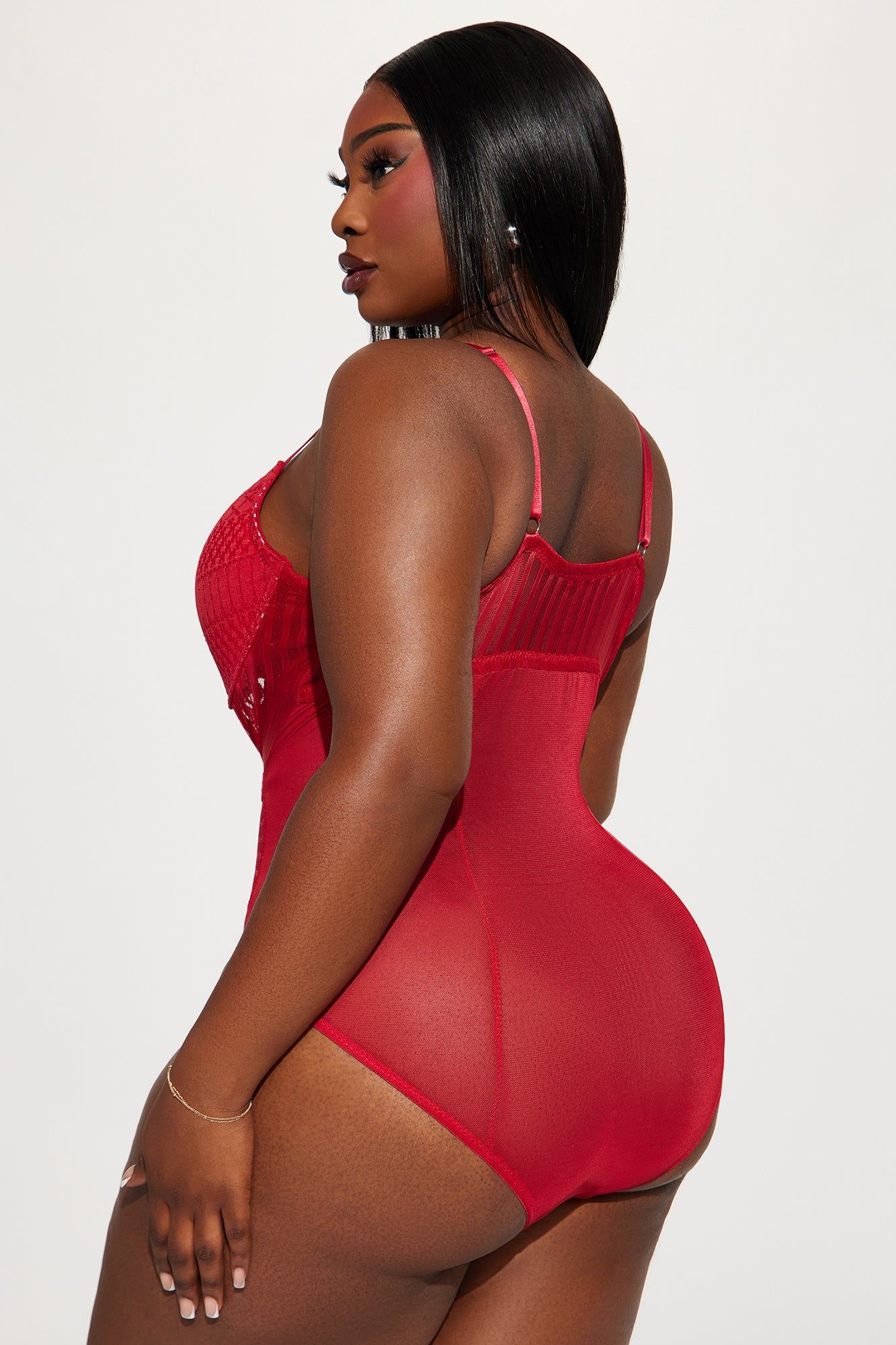 Sweet Touch Mesh Teddy - Red sold by Fashion Nova product image thumbnail 3