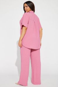 Makenzie Short Sleeve Pant Set - Mauve sold by Fashion Nova