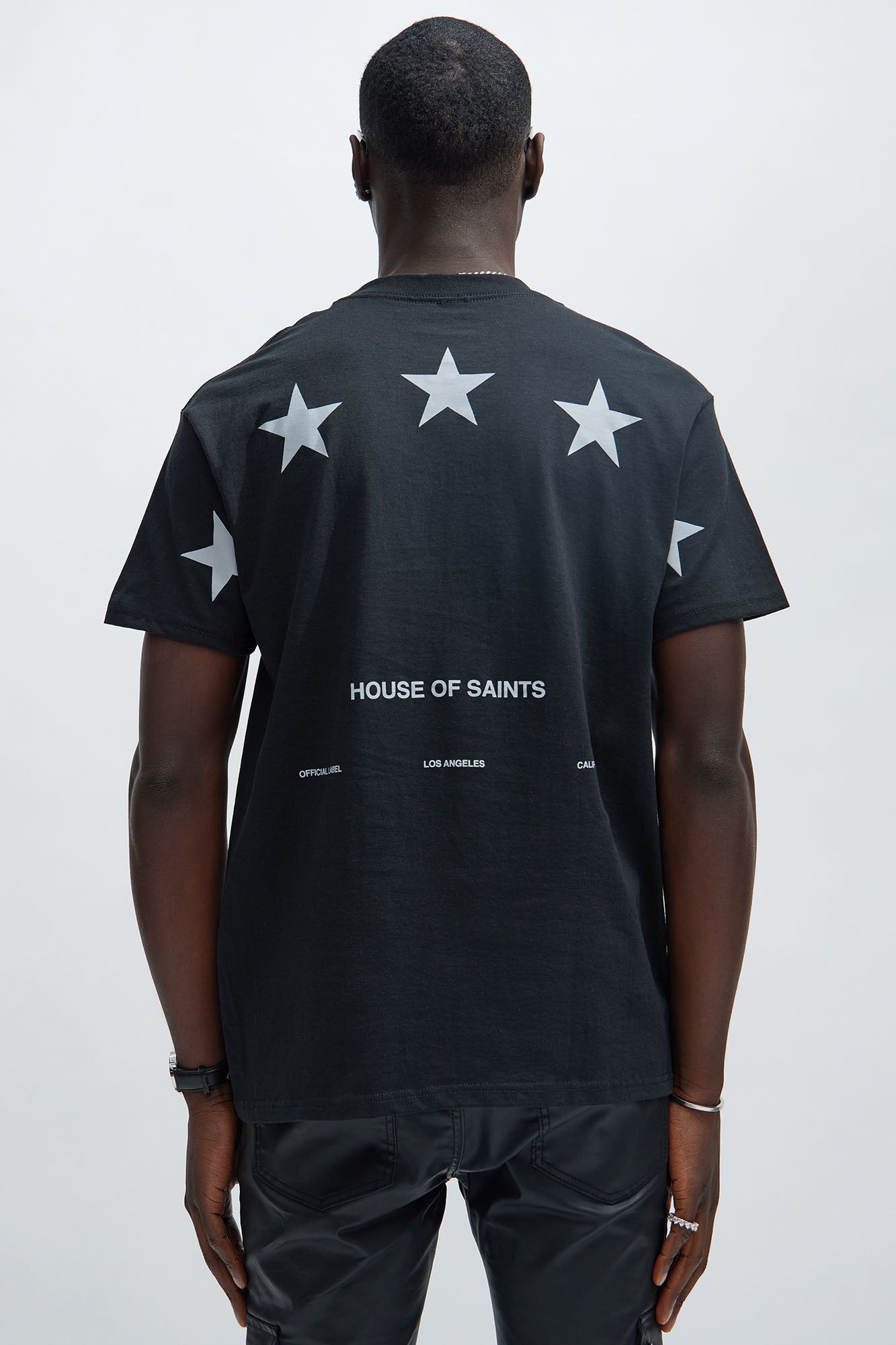House Of Saints Label Short Sleeve Tee - Black sold by Fashion Nova product image thumbnail 4