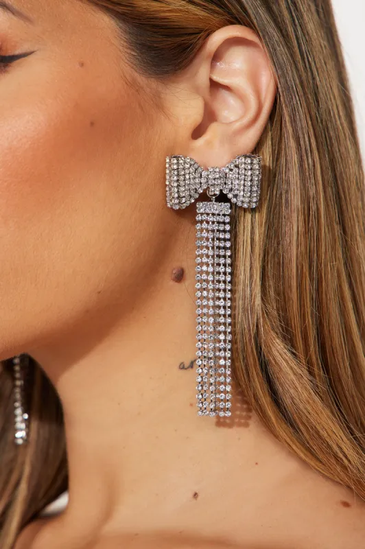 Always Dream Big Drop Earrings - Silver sold by Fashion Nova