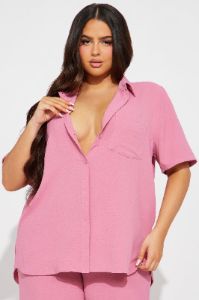 Makenzie Short Sleeve Pant Set - Mauve sold by Fashion Nova