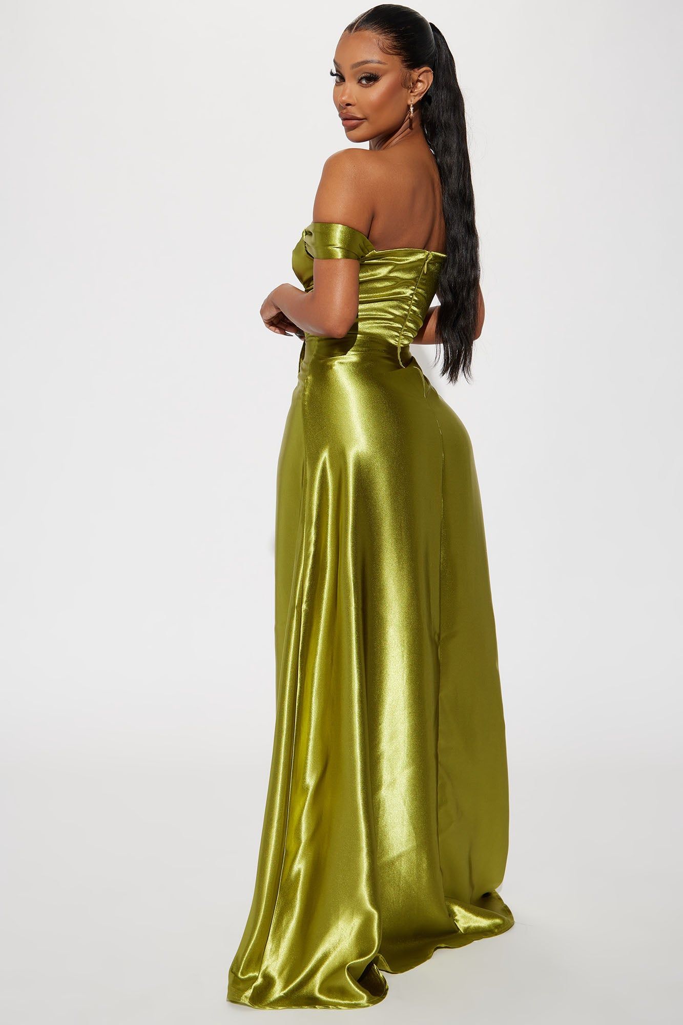 Ellie Satin Gown - Chartreuse sold by Fashion Nova product image thumbnail 3