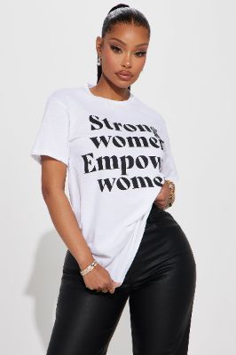 Strong Women Empower Women Tee - White sold by Fashion Nova