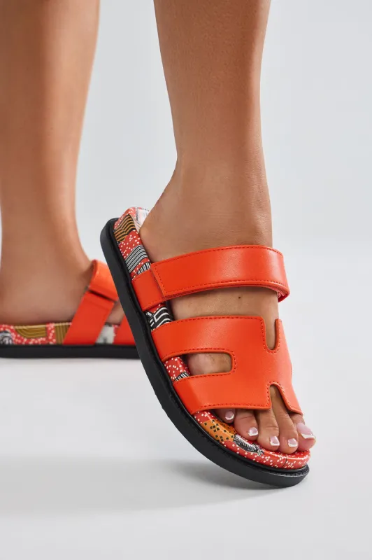 Keep It Low Key Slides - Orange sold by Fashion Nova