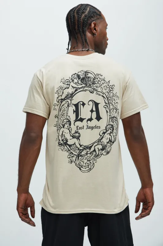 Lost Angeles Dream Short Sleeve Tee - Sand sold by Fashion Nova