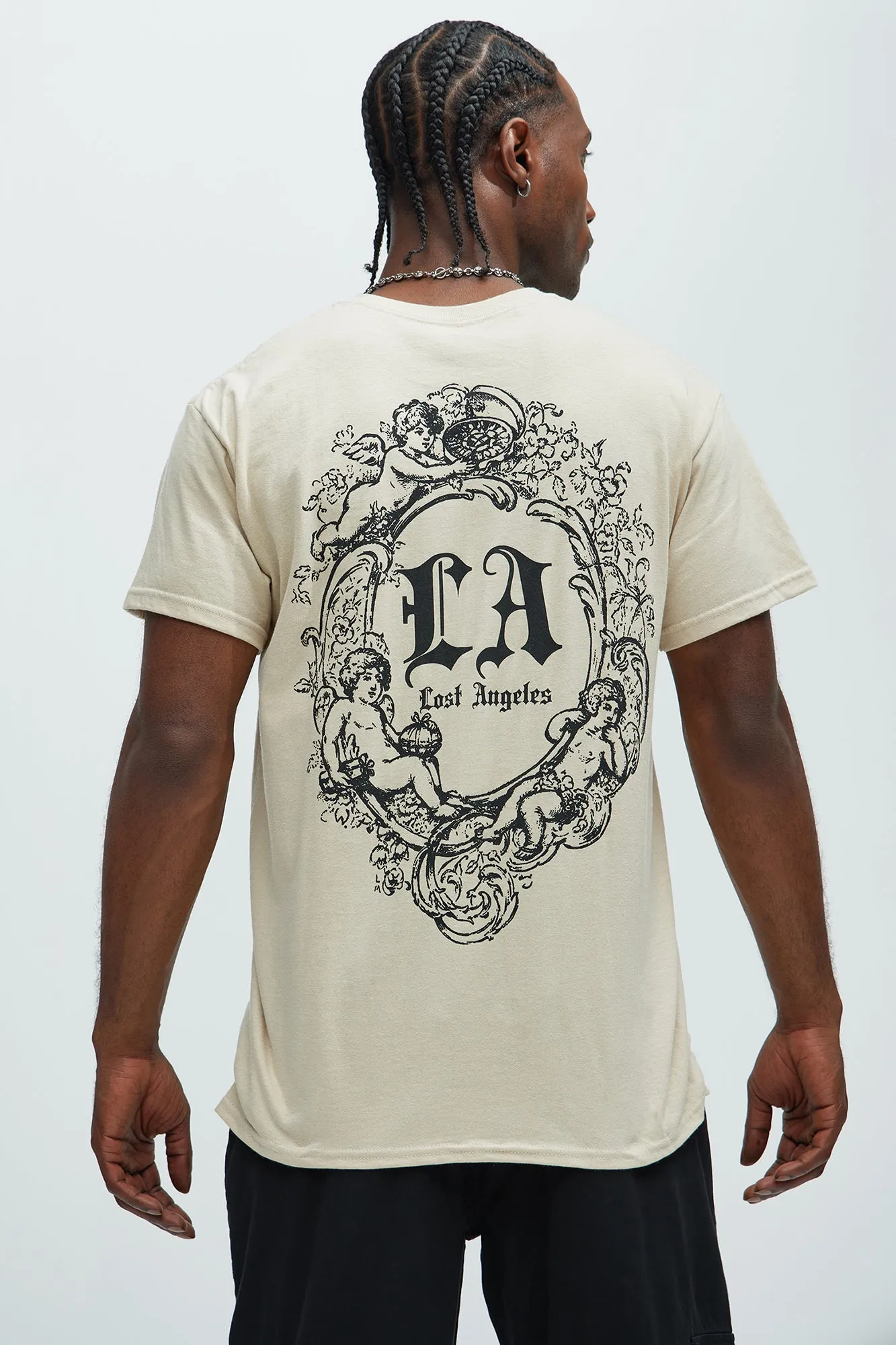 Lost Angeles Dream Short Sleeve Tee - Sand sold by Fashion Nova