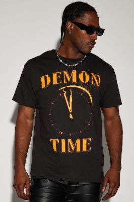 Demon Time Short Sleeve Tee - Black sold by Fashion Nova