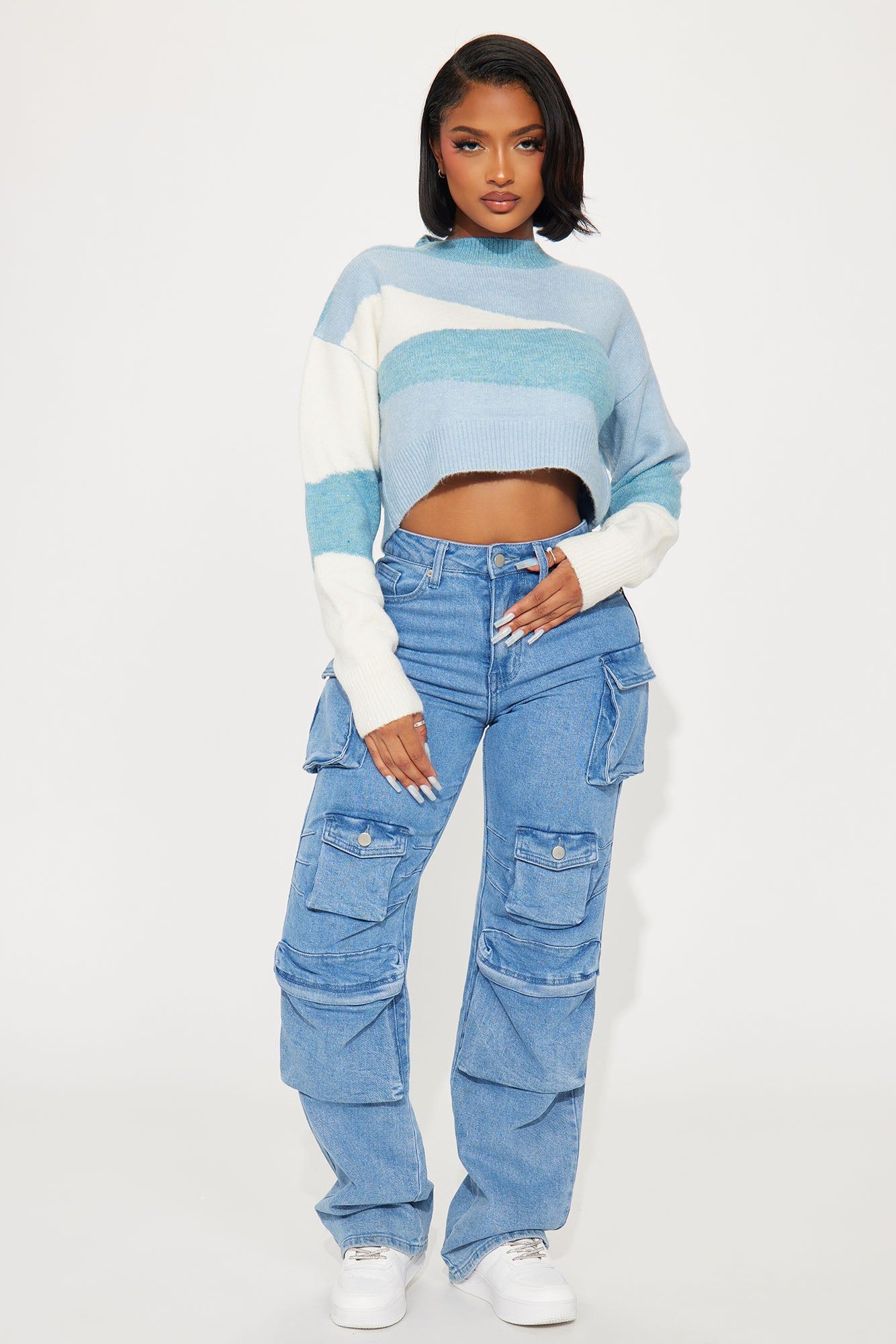 Windy Weather Sweater - Blue/combo sold by Fashion Nova product image thumbnail 2