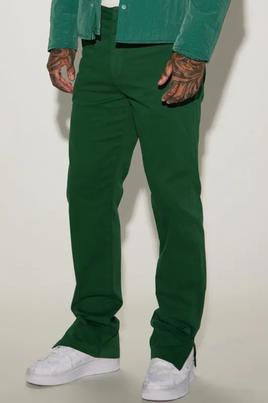 Mac Slim Slit Trousers - Kelly Green sold by Fashion Nova