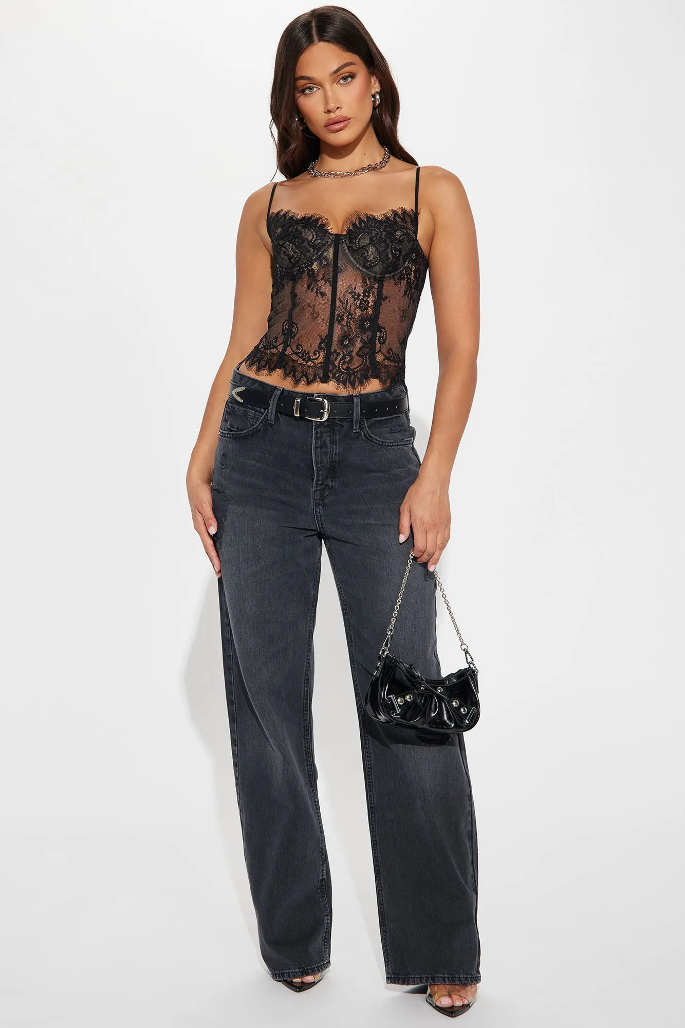Feeling For Lace Corset Top - Black sold by Fashion Nova product image thumbnail 2