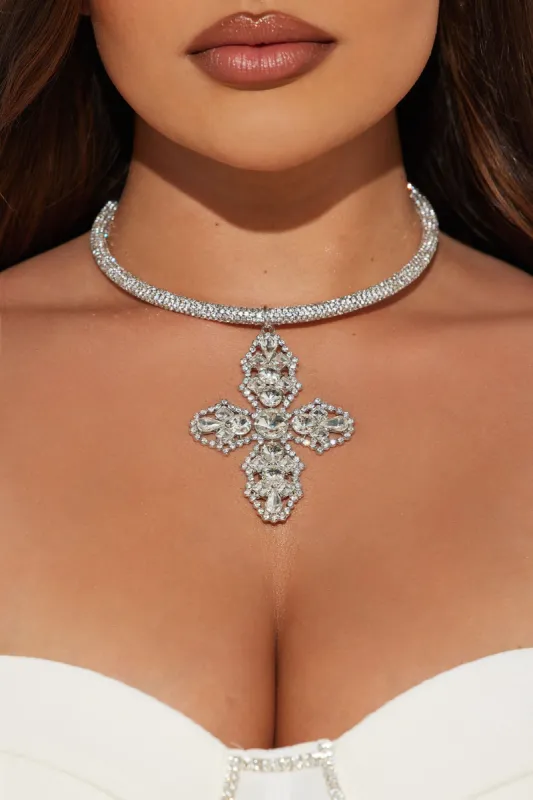 Biggest Blessing Of All Necklace - Silver sold by Fashion Nova