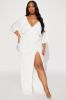 Paloma Pleated Maxi Dress - White sold by Fashion Nova