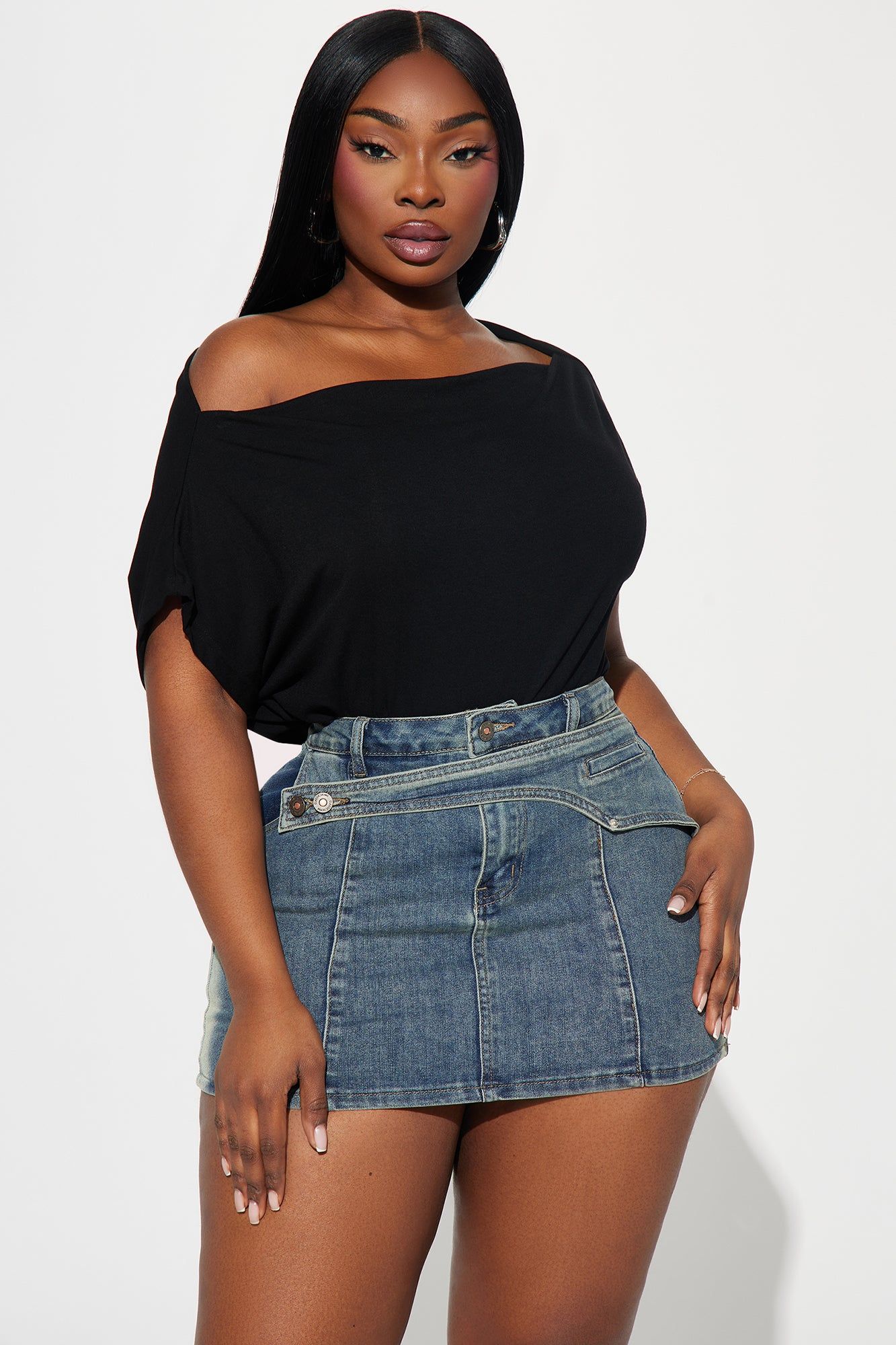 Eva Effortless One Shoulder Top - Black sold by Fashion Nova product image thumbnail 4