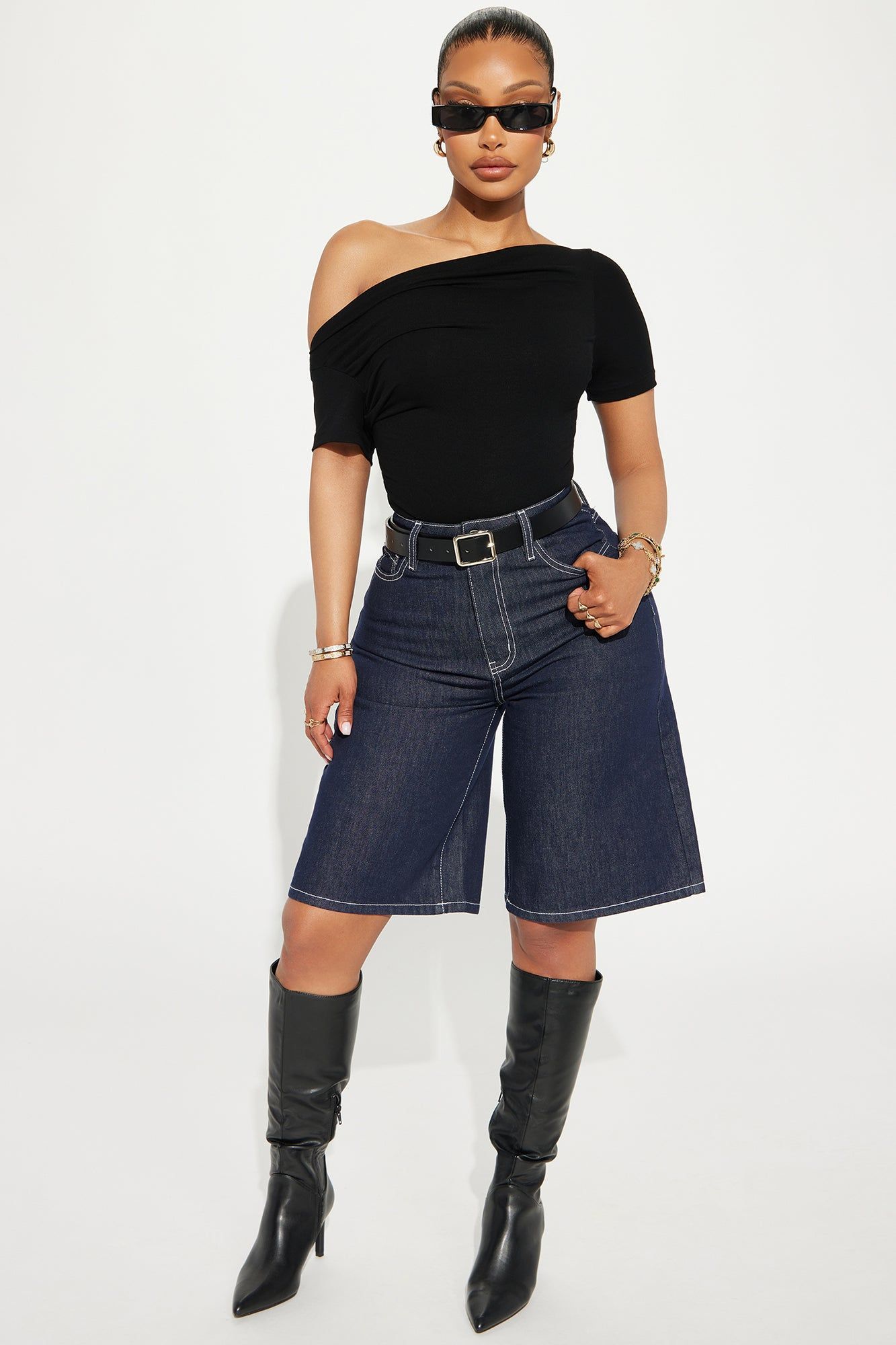 Eva Effortless One Shoulder Top - Black sold by Fashion Nova product image thumbnail 2