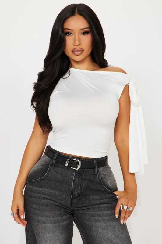 Kamari Off Shoulder Top - White sold by Fashion Nova