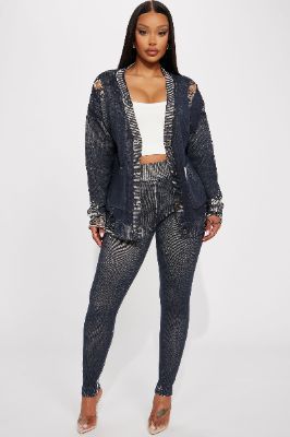 Lola Washed Sweater Legging Set - Black sold by Fashion Nova
