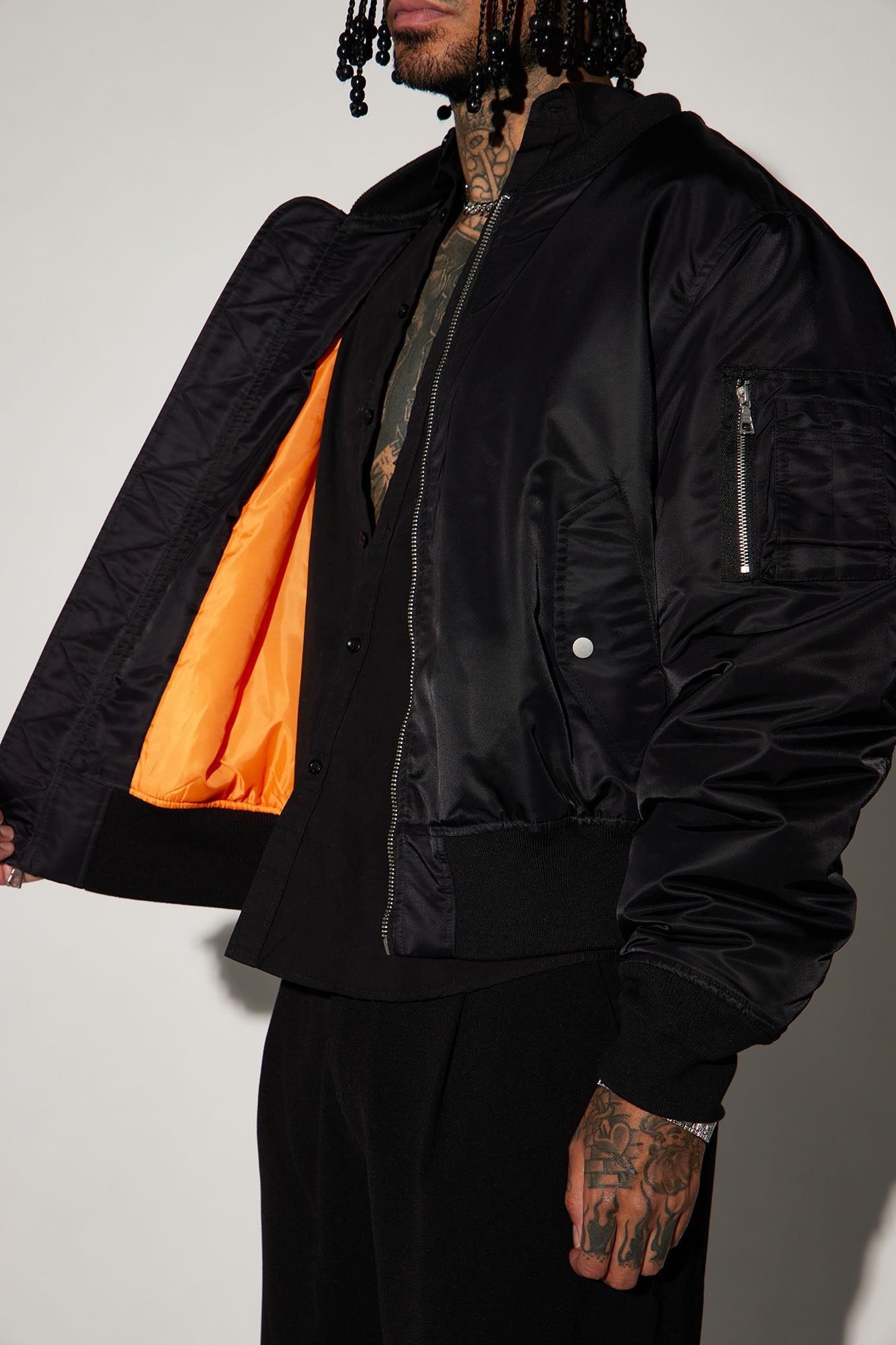 Cameo Flight Bomber Jacket - Black sold by Fashion Nova product image thumbnail 3