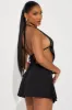 Sabrina Pleated Micro Mini Skirt Set - Black sold by Fashion Nova