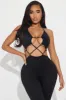 Out Of Sight Jumpsuit - Black sold by Fashion Nova