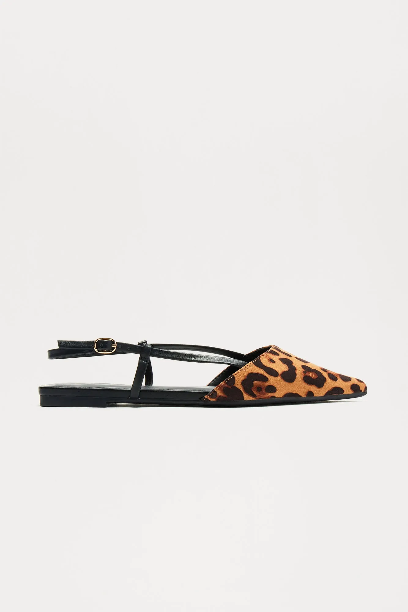 Val Slingback Flats - Leopard sold by Fashion Nova