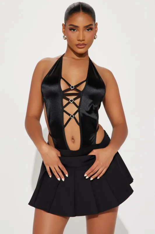 Sabrina Pleated Micro Mini Skirt Set - Black sold by Fashion Nova
