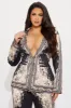The Queen Satin Suit Set - Black/combo sold by Fashion Nova
