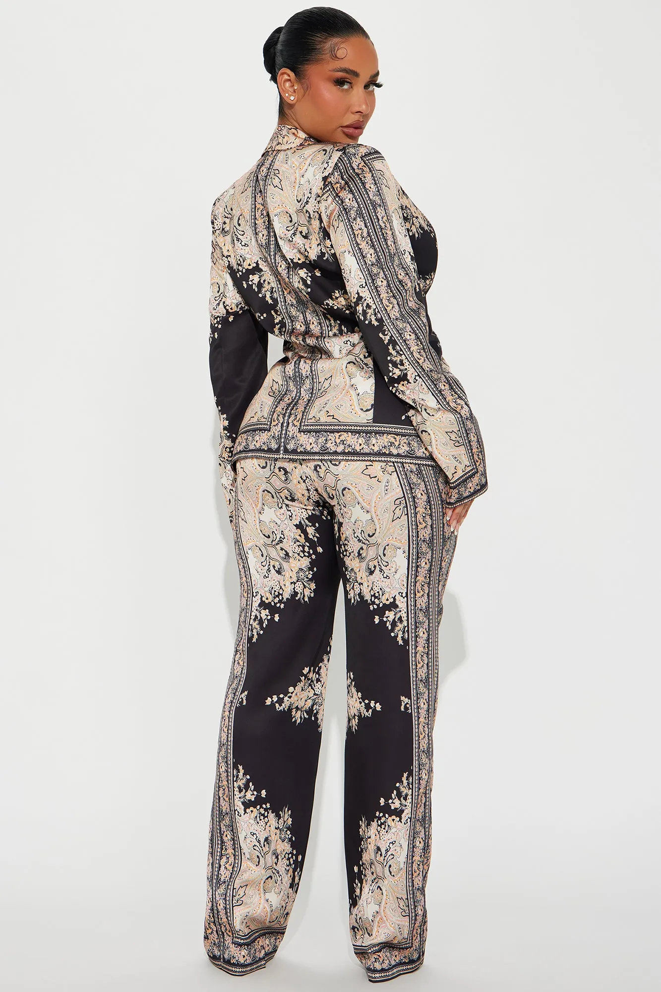 The Queen Satin Suit Set - Black/combo sold by Fashion Nova product image thumbnail 3