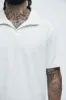Duval Textured Knit Johnny Collar Shirt - Off White sold by Fashion Nova