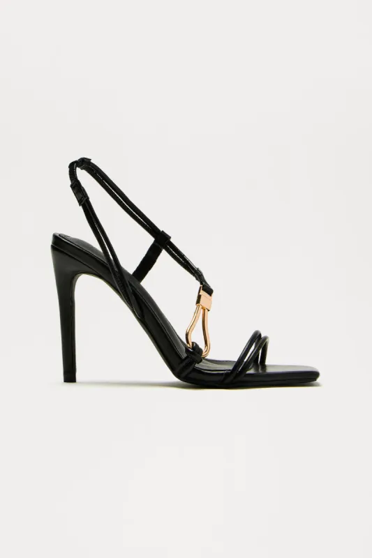 New Distraction Slingback Heels - Black sold by Fashion Nova