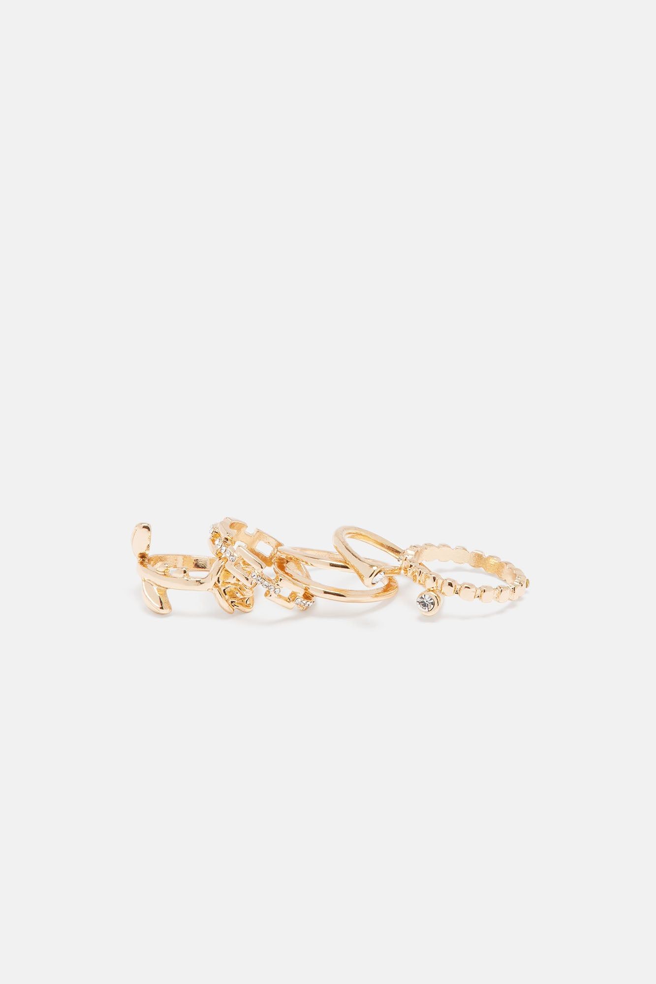 Daytime Date 5 Piece Ring Set - Gold sold by Fashion Nova product image thumbnail 3