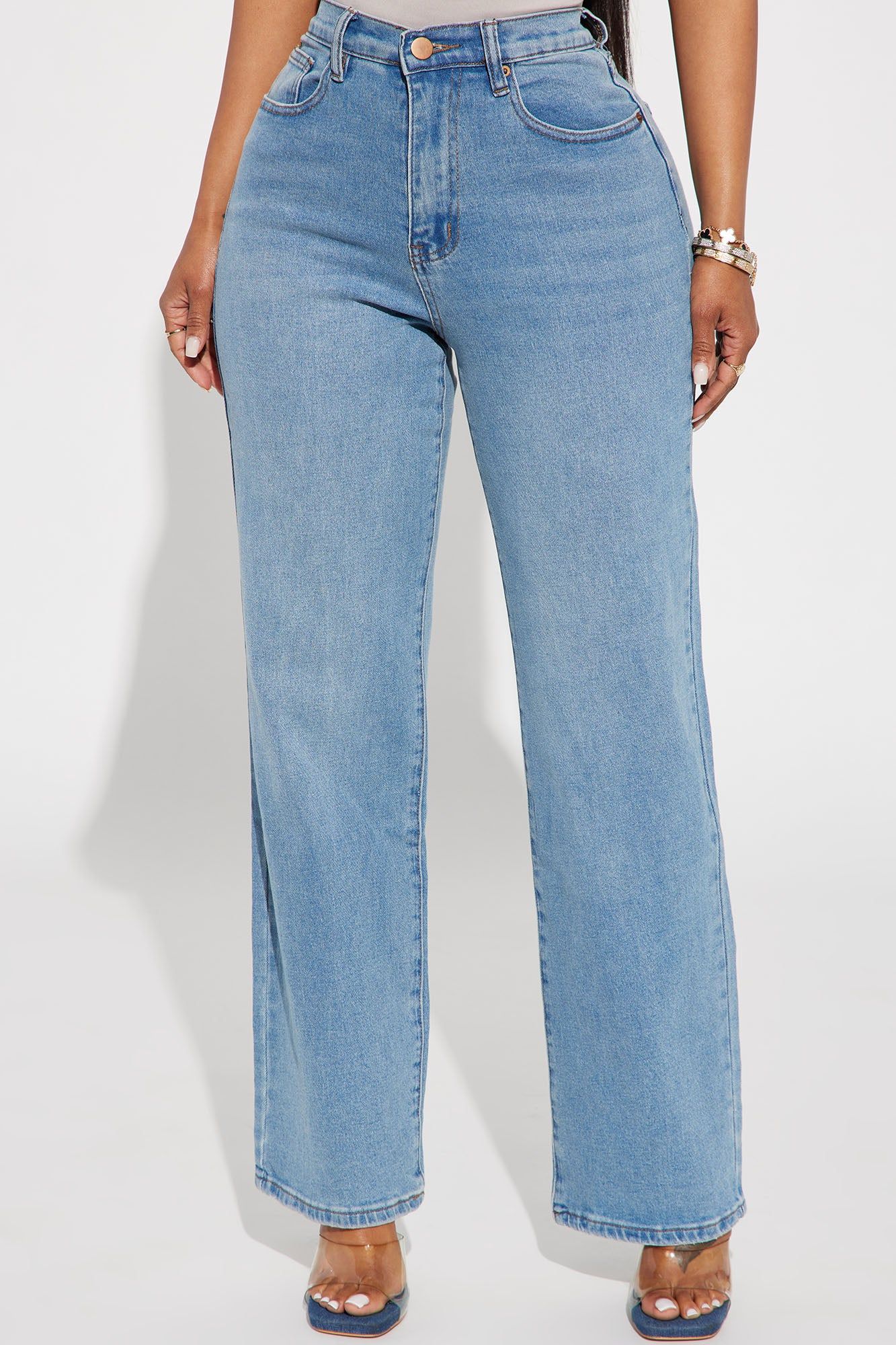 Classic 90s Low Stretch Straight Leg Jeans - Vintage Blue Wash sold by Fashion Nova product image thumbnail 2